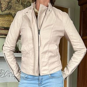 Free People blush pink moto jacket